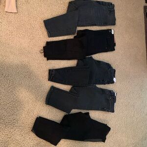 Banana Republic and jcrew black skinny ankle jeans